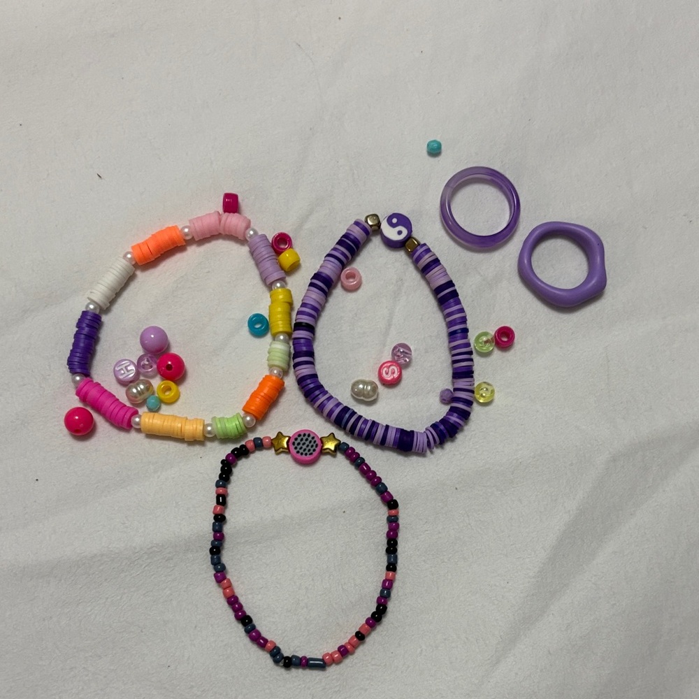 Colorful Kids Beaded Bracelet Set